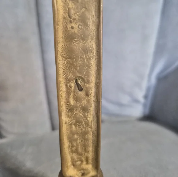 Gold Crucifix Statue Solid Brass Vintage